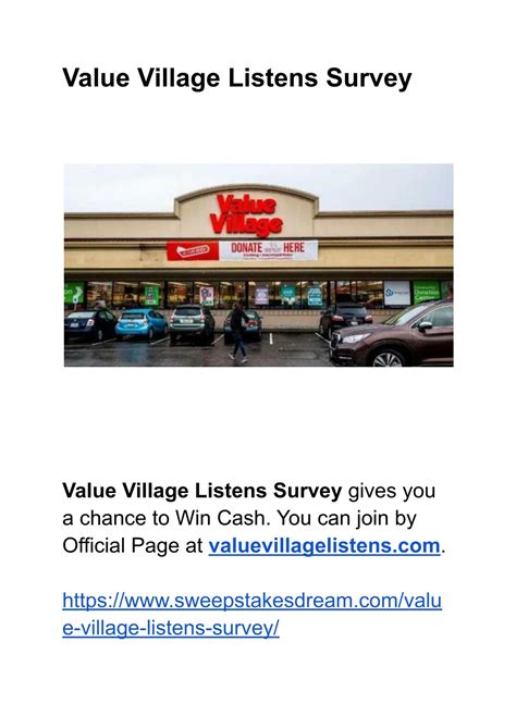 value village listens survey